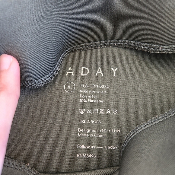 Aday Like A Boss Pullover Mock Neck Moss Green Size XL - Picture 4 of 7